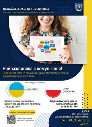 Plakaty do nauki ukraińskiego w Iławie1