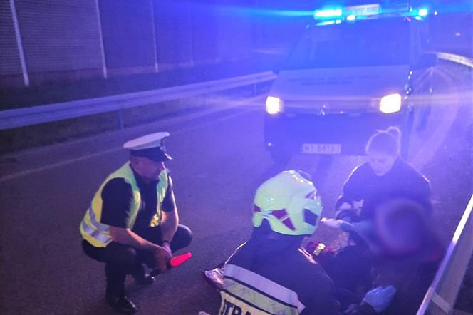 Pijany motocyklista uderzył w bariery na A1