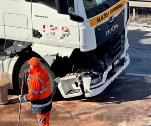 Wypadek na S8 ciężarówka wiozłą silnik Pendolino 