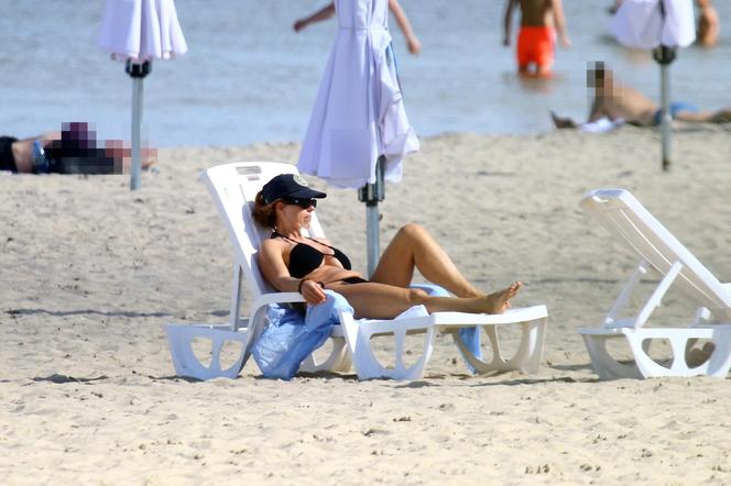  Ewa Skibińska na plaży w Sopocie