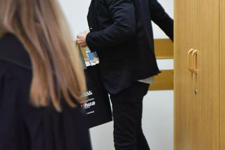 Mikołaj Krawczyk i Sylwia Juszczak w sądzie