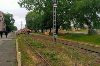Piwnice przedwojennych kamienic pod torowiskiem tramwajowym w Szczecinie
