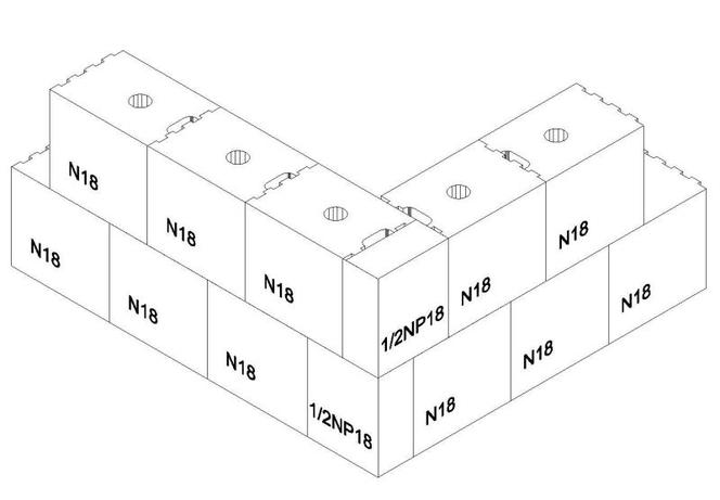 Silikatowy bloczek połówkowy SILIKAT 1/2NP18