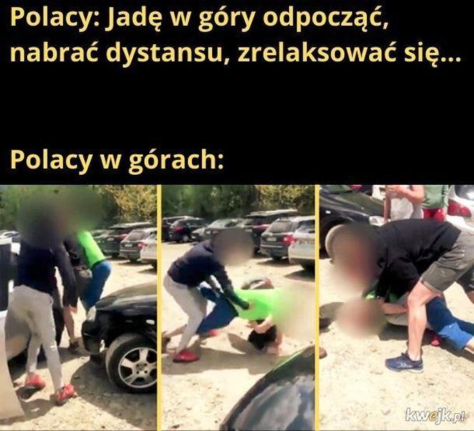 Najlepsze memy o turystach w górach. Te obrazki znane z Tatr bawią do łez 