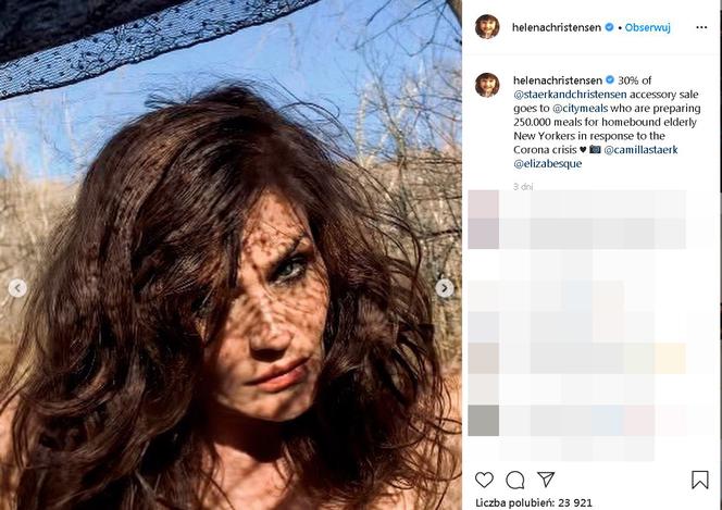 Helena Christensen młodnieje na kwarantannie