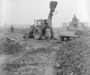 Budowa Trasy Łazienkowskiej w Warszawie 1974