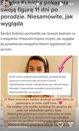 Sandra Kubicka 11 dni po porodzie wygląda jak modelka! Jak ona to robi?