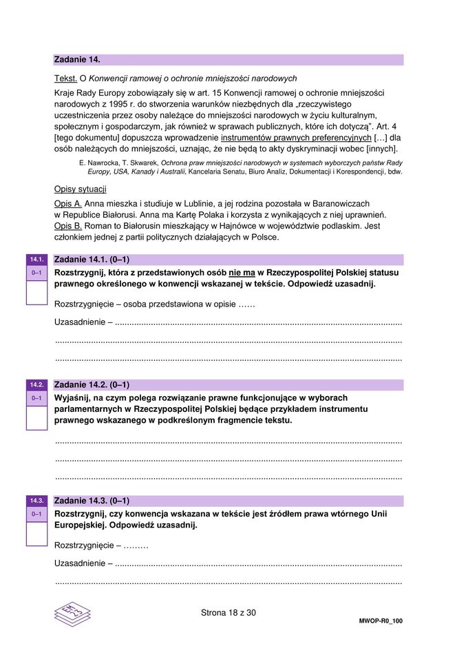 Matura WOS 2025 - ARKUSZ CKE, ODPOWIEDZI, ZADANIA DO POBRANIA