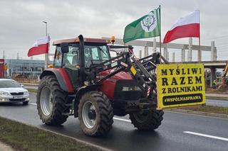Protest rolników w Toruniu i regionie. Utrudnienia w ruchu samochodów osobowych i ciężarowych