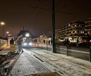 Próbny przejazd tramwaju na nowej linii do Górki Narodowej