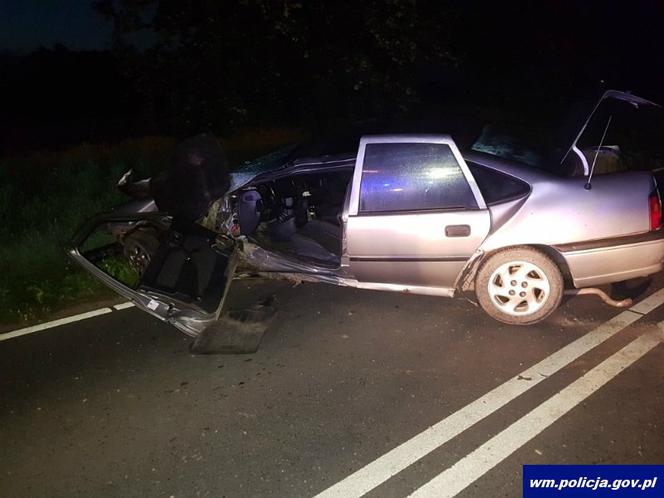 Wypadek pijanego kierowcy na trasie Iława-Susz