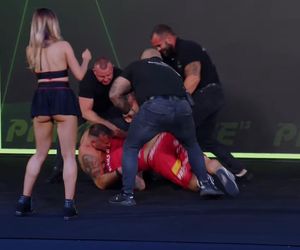 PRIME MMA: Awantura! Jóźwiak i Waszka G zaczęli się szarpać na ziemi. Ochrona nie mogła ich rozdzielić