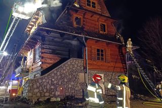 Pożar domu na Krzeptówkach w Zakopanem