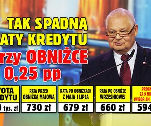 Tak spadną raty kredytu przy obniżce o 0,25 proc