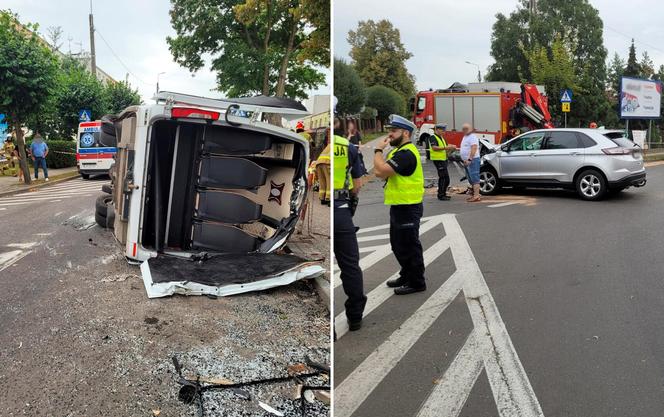 Wypadek w Lubrańcu. Wiele osób rannych po zderzeniu busa i osobówki [ZDJĘCIA]