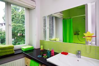 Zielona łazienka w soczystej odsłonie