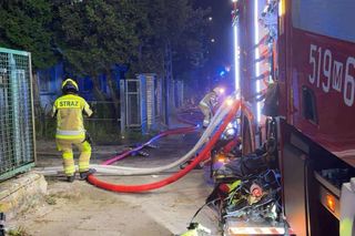 Na szczęście w pożarze hali w Kałuszynie nikt nie zginął