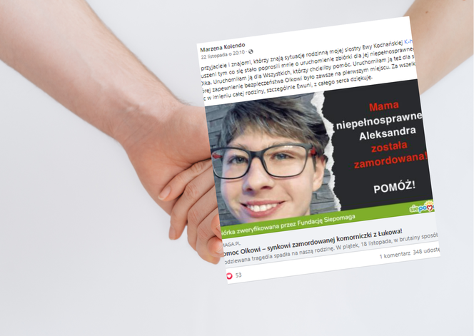 Zmarła komornik osierociła dwóch synów. Jej siostra uruchomiła zbiórkę na jednego z nich