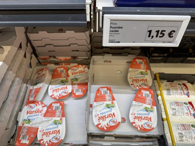 Opakowanie twarogu tłustego to koszt 1,15 euro (4,88 zł)