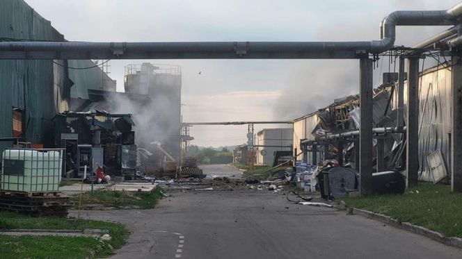 Po ataku rosyjskich dronów na fabrykę w Winnicy