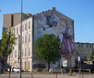 Mural Dziewczynka z konewką