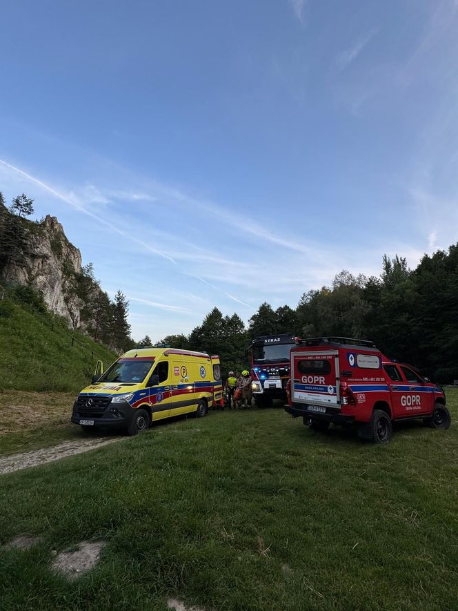 Akcja ratownicza Jurajskiej Grupy GOPR w Dolinie Kobylańskiej