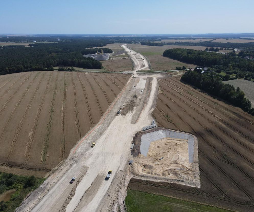 Budowa S17 na południe od Zamościa