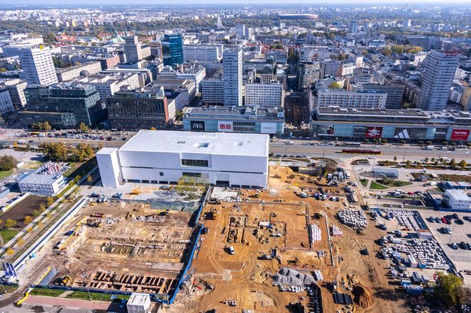 Budowa placu Centralnego w Warszawie