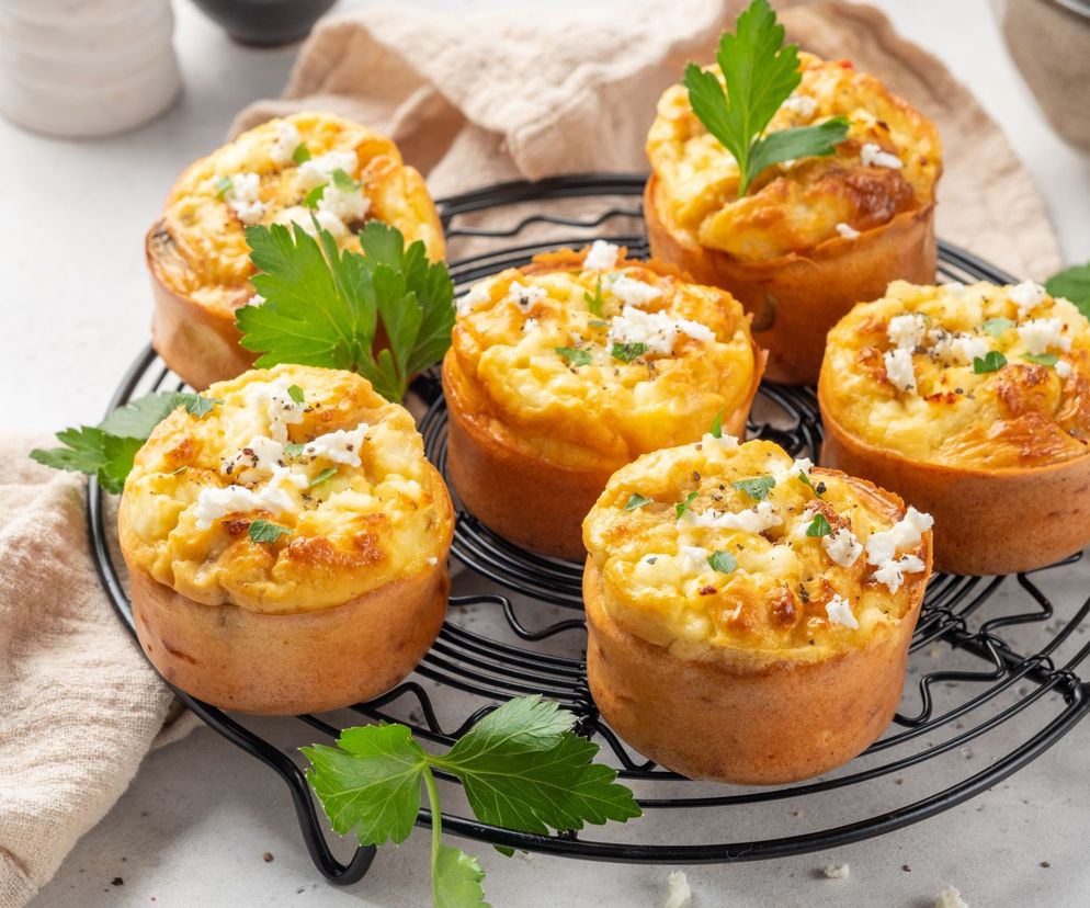 muffinki z pieczarkami i papryką