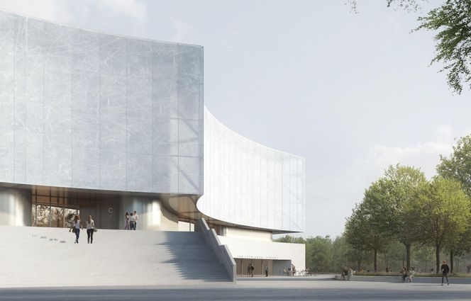 Koncepcja architektoniczna dla toru łyżwiarskiego Stegny