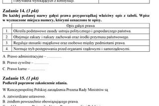 MATURA 2012, WOS poziom PODSTAWOWY - ARKUSZE, PYTANIA, ZADANIA, ODPOWIEDZI