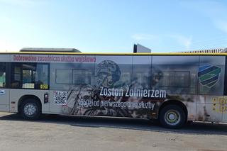 Reklamy rekrutacji do wojska na autobusach PKM Katowice