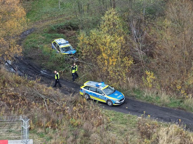 Pościg i wypadek w Pęcicach