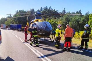 Groźny wypadek na DK 10 pod Bydgoszczą! Ranny motocyklista [ZDJĘCIA]