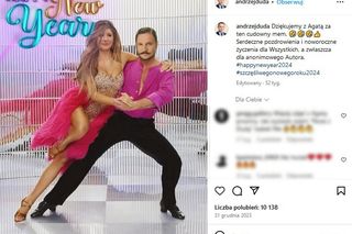 Sylwester z Andrzejem Dudą i Agatą Dudą