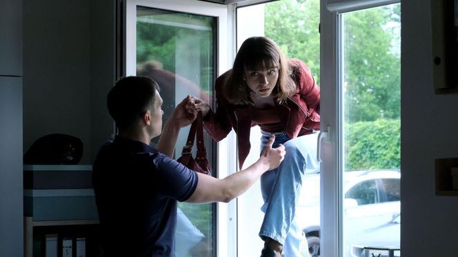 M jak miłość odc. 1887. Tomek Kubicki (Chris Cugowski), Justyna (Marta Malinowska)