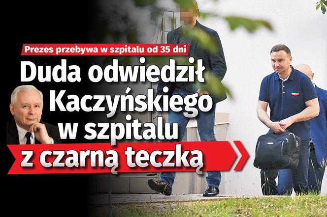 Duda odwiedził Kaczyńskiego w szpitalu z czarną teczką