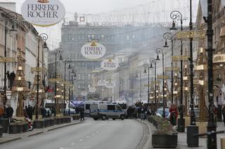 Protest Agrounii na warszawskim Nowym Świecie.