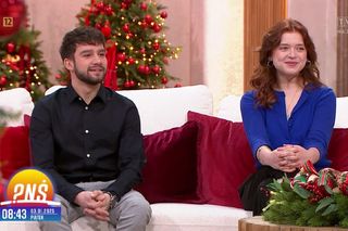 Pytanie na śniadanie, 3.01.2025. Gabriela Raczyńska (Basia z M jak miłość), Krystian Domagała (Mateusz Mostowiak)