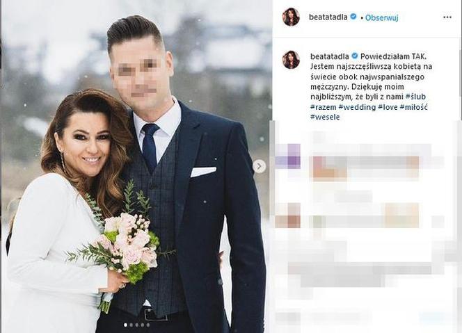 Beata Tadla wyszła za mąż