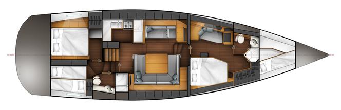 Wauquiez/Wauquiez PS 58 layout 3 cabins (owner front)