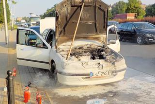 Akcja gaszenia płonącego samochodu nad Wisłą