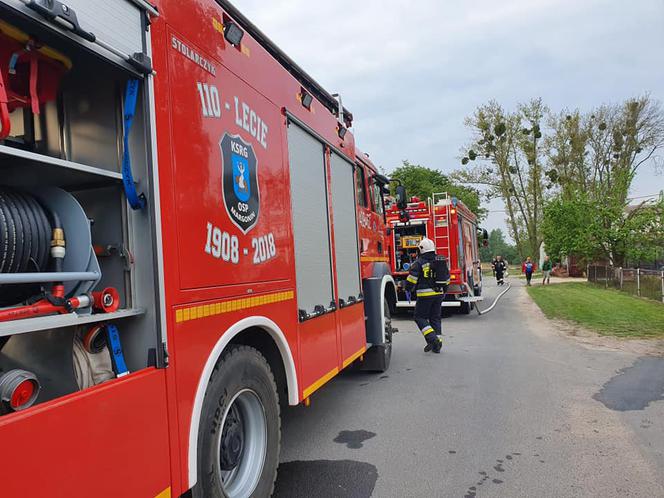 Wielki pożar domu koło Wągrowca