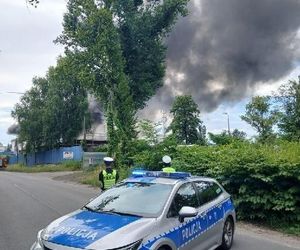 Pożar hali w Siemianowicach Śląskich