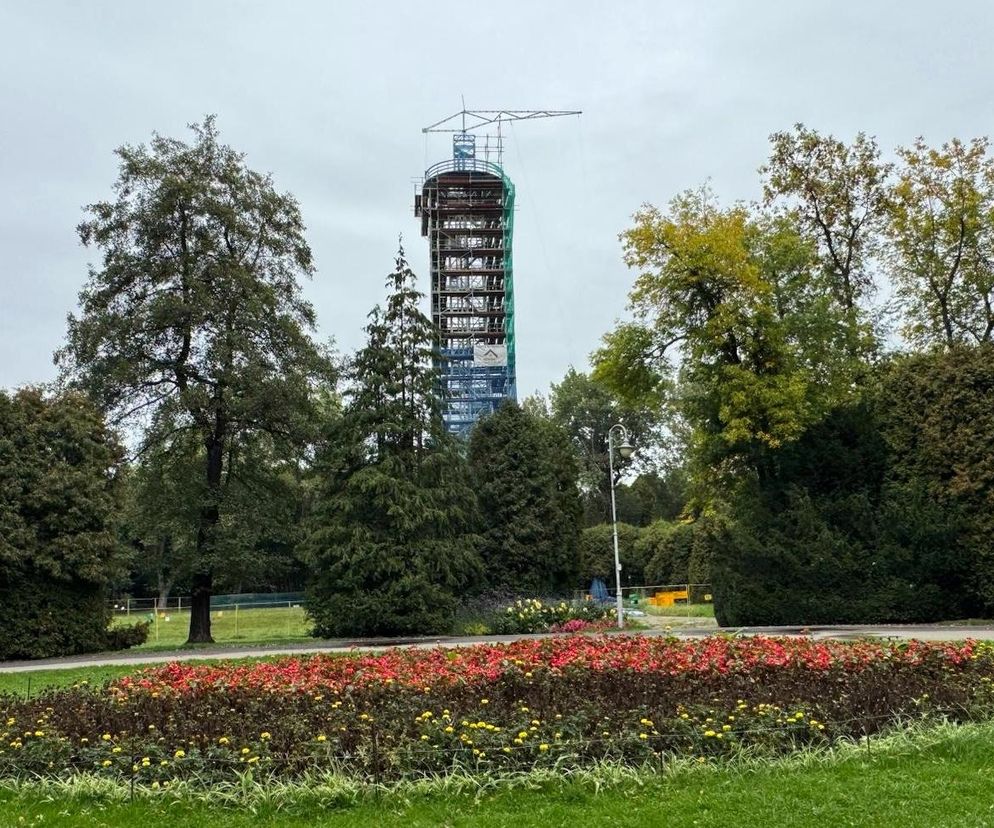 Wieża spadochronowa w Katowicach jest remontowana