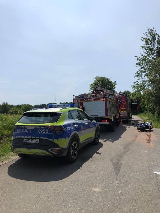 Wypadek motocyklistów w Baryczce
