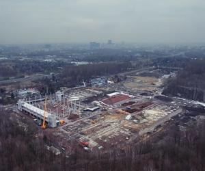 Stadion dla GKS Katowice rośnie jak na drożdżach. Zobaczcie postępy prac [WIDEO, ZDJĘCIA]