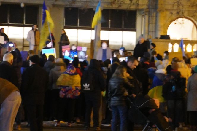 Manifestacja w trzecią rocznicę wybuchu wojny w Ukrainie