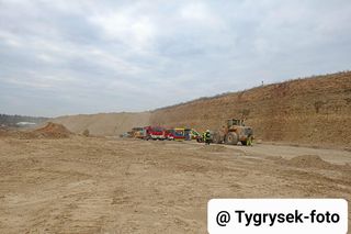 Wypadek w kopalni dolomitu w Imielinie