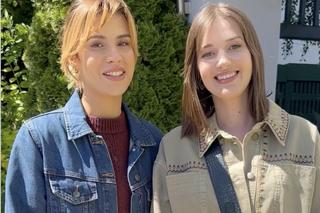 M jak miłość. Ania (Alina Szczegielniak), Kama (Michalina Sosna) na planie